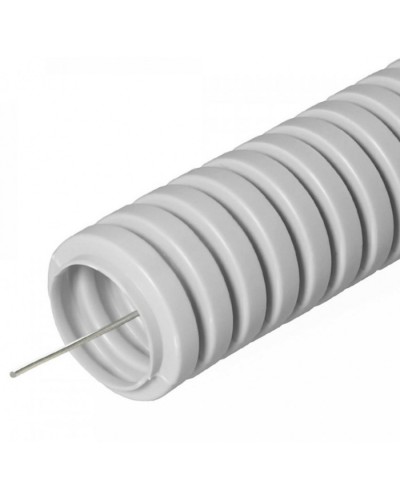 Труба гофрированная ПВХ тяжелая 750 Н серая с/з д20 (50м/уп) Промрукав (PR.0120415) в Орле Труба гофрированная Pintop.ru