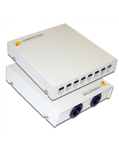 Кросс оптический настенный, металлический, на 8 SC адаптеров LANMASTER (LAN-FOBM-WM-8SC) в Орле Кросс оптический Pintop.ru