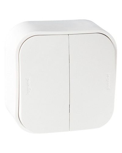 Выключатель двухклавишный Quteo Legrand (782202) в Орле Аксессуары для кабель-канала Pintop.ru