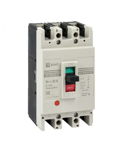 Выключатель автоматический ВА-99М 63/16А 3P 5In 25кА EKF PROxima (mccb99-3P5In63-16m) в Орле Электротехническое оборудование Pintop.ru