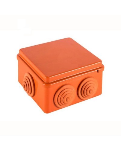 JBS100 Коробка огн. E110, о/п 100х100х55мм, без галогена, 6 вых., IP55, 10P, (0,15-2,5 мм2), цвет оранж. Экопласт (43427HF) в Орле Распределительные коробки Pintop.ru