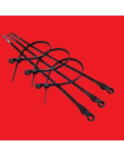 Хомут кабельный 4,3x220 мм с монтажным отверстием, черный (100 шт/уп) Экопласт 45209BL в Орле Стяжки-хомуты Pintop.ru