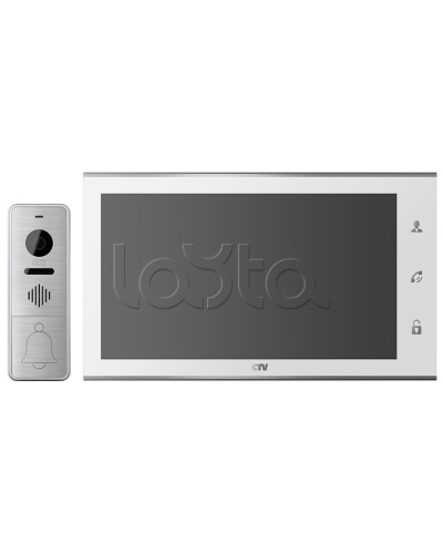 Комплектвидеодомофона CTV-DP4105AHD (белый) в Орле Комплекты домофонов Pintop.ru