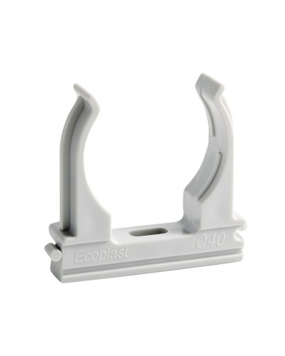 CF40G Держатель (клипса), без галогена, для труб D40мм (10шт) Экопласт (41740-10HF) в Орле Держатели, клипсы, скобы Pintop.ru