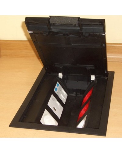 Люк в пол на 6 модулей (45х45мм) с суппортом и коробкой, пластик Экопласт 70062 в Орле Системы лючков и колонн Pintop.ru