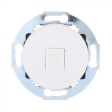 Розетка телефонная RJ-12 с накладкой (белый) Vintage (885504-1)