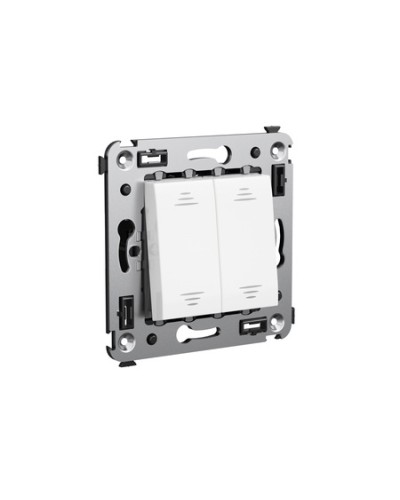 Выключатель двухклавишный в стену, Avanti, Белое облако DKC 4400104 в Орле Аксессуары для стоек и шкафов Pintop.ru