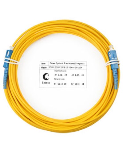 Патч-корд волоконно-оптический (шнур) SM 9/125 simplex SC-SC LSZH (10м) Cabeus FOP(s)-9-SC-SC-10m в Орле Патч-корды оптические Pintop.ru