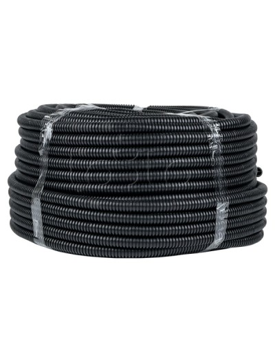 Труба гофр. ПНД с протяжкой d20 мм (25 м) черная EKF-Plast (tpnd-20-25m) в Орле Труба гофрированная Pintop.ru