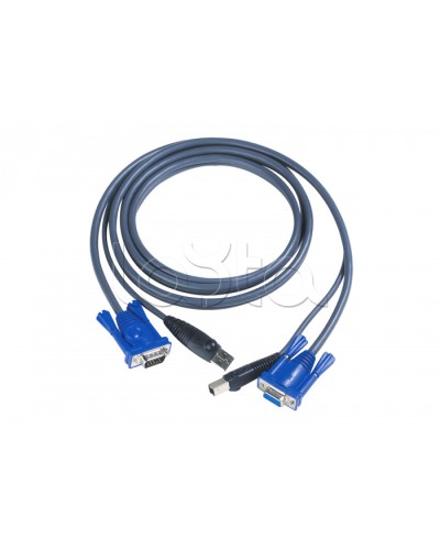 КВМ-кабель с интерфейсами USB, VGA (3м) ATEN 2L-5003U в Орле Видеоусилители, Модуляторы, Делители Pintop.ru