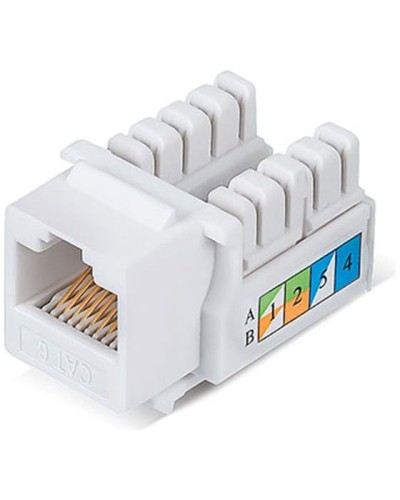 Модуль Keystone Jack RJ-45(8P8C), UTP неэкранированный, CAT 6, тип 90 градусов, белый REXANT PRO 02-0254 в Орле Модули Keystone Pintop.ru