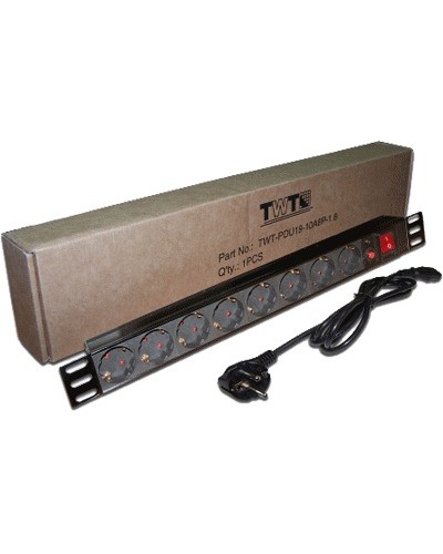 Блок розеток 19 1U TWT TWT-PDU19-10A8P-3.0 в Орле Блоки розеток Pintop.ru