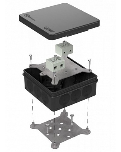 Коробка огнестойкая двухкомпонентная 60-0303-9005-FR10.0-4 Е15-Е120 100х100х40 Промрукав (60-0303-9005-FR10.0-4) в Орле Огнестойкие кабельные линии Pintop.ru