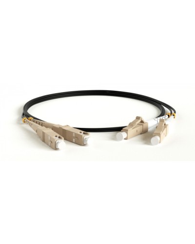 Патч-корд волоконно-оптический Hyperline FC-D2-50-LC/PR-SC/PR-H-15M-LSZH-BK в Орле Патч-корды оптические Pintop.ru