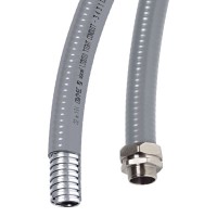 Металлорукав DN 15мм в гладкой ПВХ изоляции, Dвн 15,5 мм, Dнар 21,0, IP66, 50 м, цвет серый DKC 6070R-16