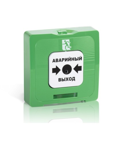 Элемент дистанционного управления Рубеж ИР 513-10 исп.1 Аварийный выход (зеленый) в Орле Извещатели охранные Pintop.ru