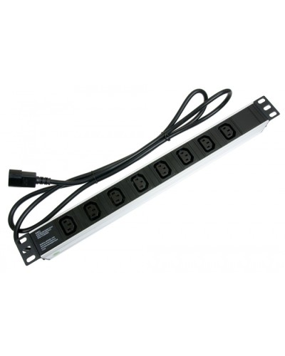 Блок на 8 розеток IEC 320 горизонтальный для 19 шкафов Cabeus (PDU-8I-2IEC) в Орле Блоки розеток Pintop.ru