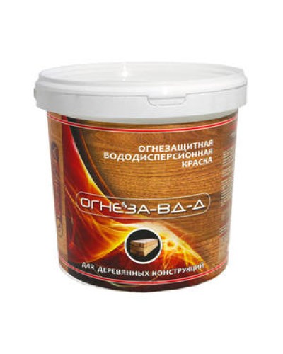Краска огнезащитная водно-дисперсионнаявспучивающаясядля дерева Огнеза марки «ОГНЕЗА-ВД-Д» , ведро 3 кг. в Орле Огнезащитные краски Pintop.ru