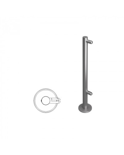 Стойка ограждения под стекло односторонняя h=800мм Oxgard Стойка ВЗР 2462-00.02-05 в Орле Ограждения Pintop.ru