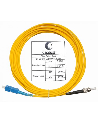Шнур оптический simplex SC-ST 9/125 sm 7м LSZH Cabeus FOP(s)-9-SC-ST-7m в Орле Патч-корды оптические Pintop.ru
