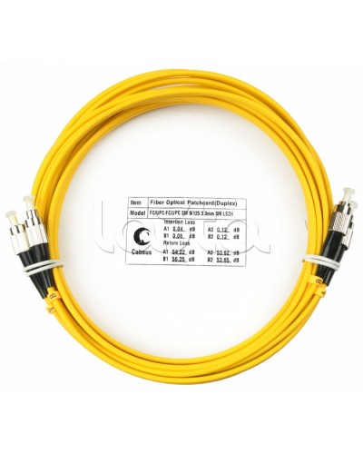 Шнур оптический duplex FC-FC 9/125 sm 7м LSZH Cabeus FOP(d)-9-FC-FC-7m в Орле Патч-корды оптические Pintop.ru
