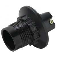 Патрон карболитовый с кольцом Е14 черный без наклейки EKF (LHC-E14-r)