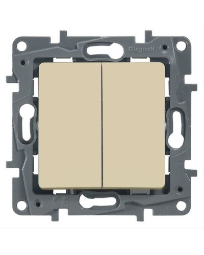 Выключатель двухклавишный 10 AX 250 В слоновая кость Etika Legrand 672302 в Орле Аксессуары для кабель-канала Pintop.ru